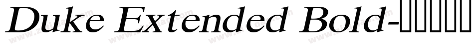 Duke Extended Bold字体转换